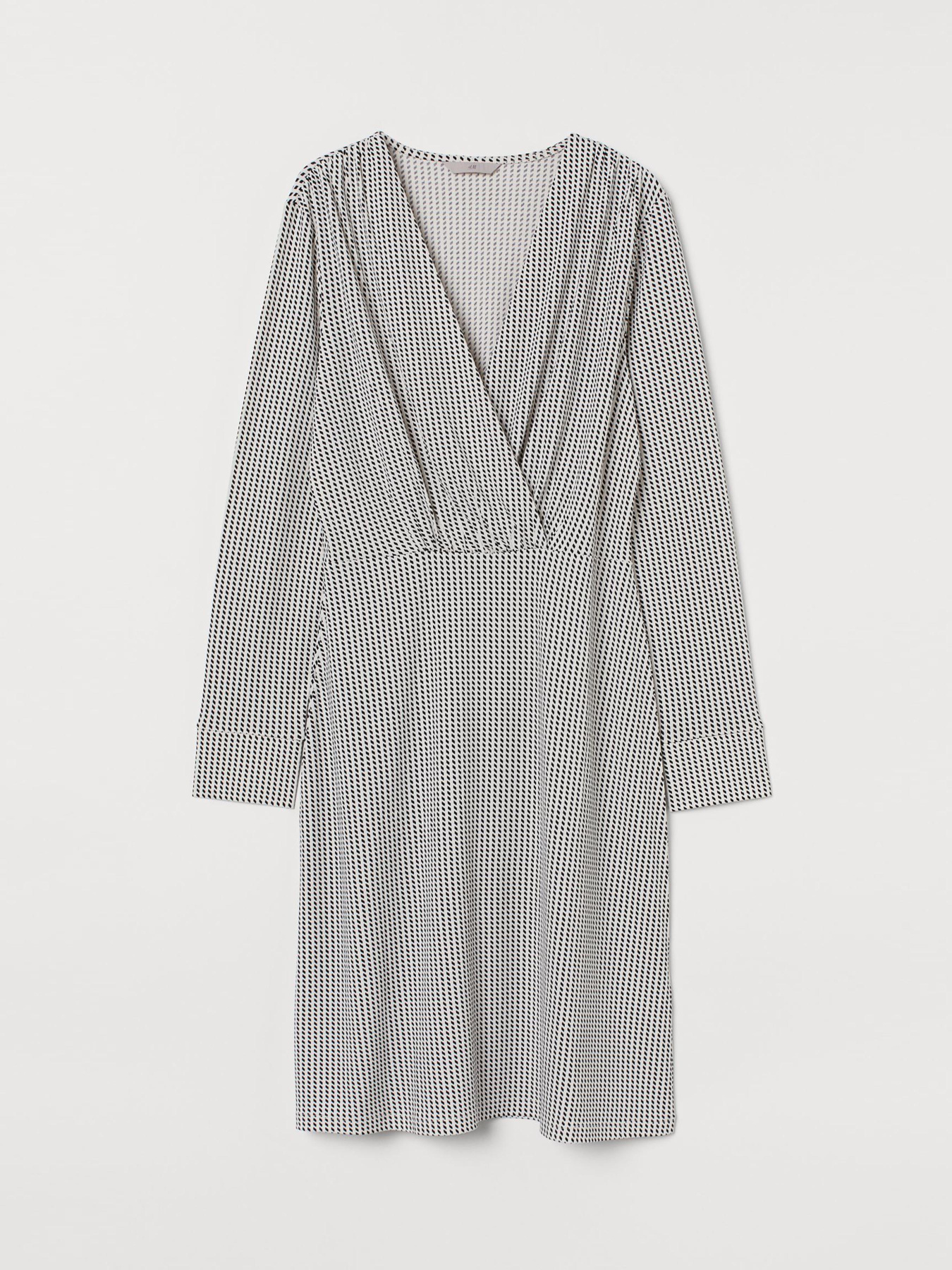 Платье миди H&M модель 9235222bar_Комбинированный Платье миди H&M модель 9235222bar_Комбинированный Фото