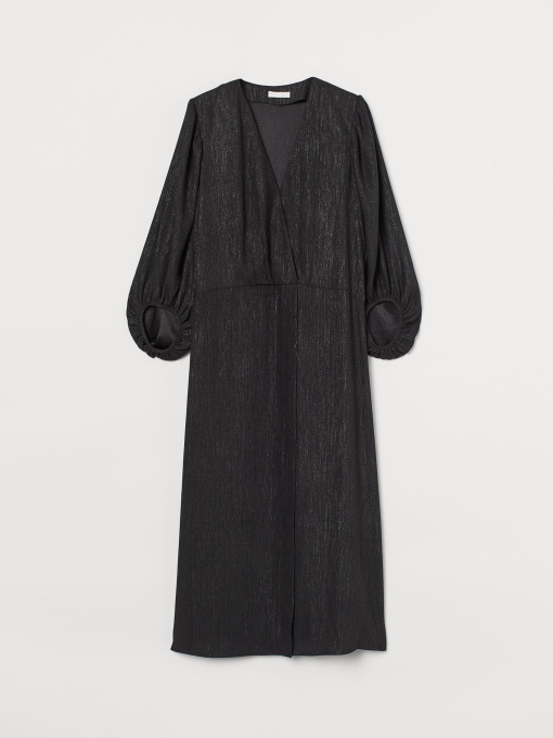 Платье миди H&M модель 9247412sm_черный блестки Фото