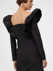 Платье мини H&M модель 9282762sm_Черный Фото