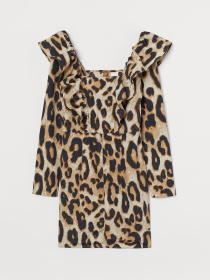 Сукня міні H&M модель 9282762wer_Бежево-черный Фото