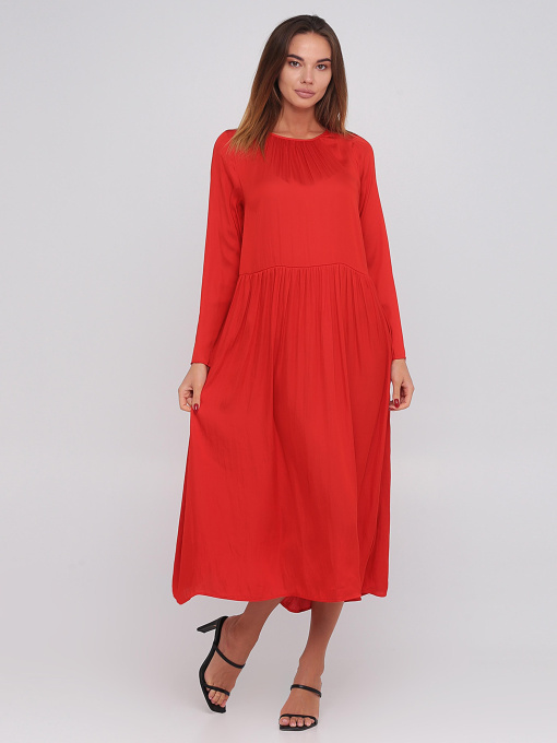 Платье миди H&M модель 9282772bar_Красный Фото
