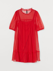 Платье мини H&M модель 9283522bar_Красный Фото