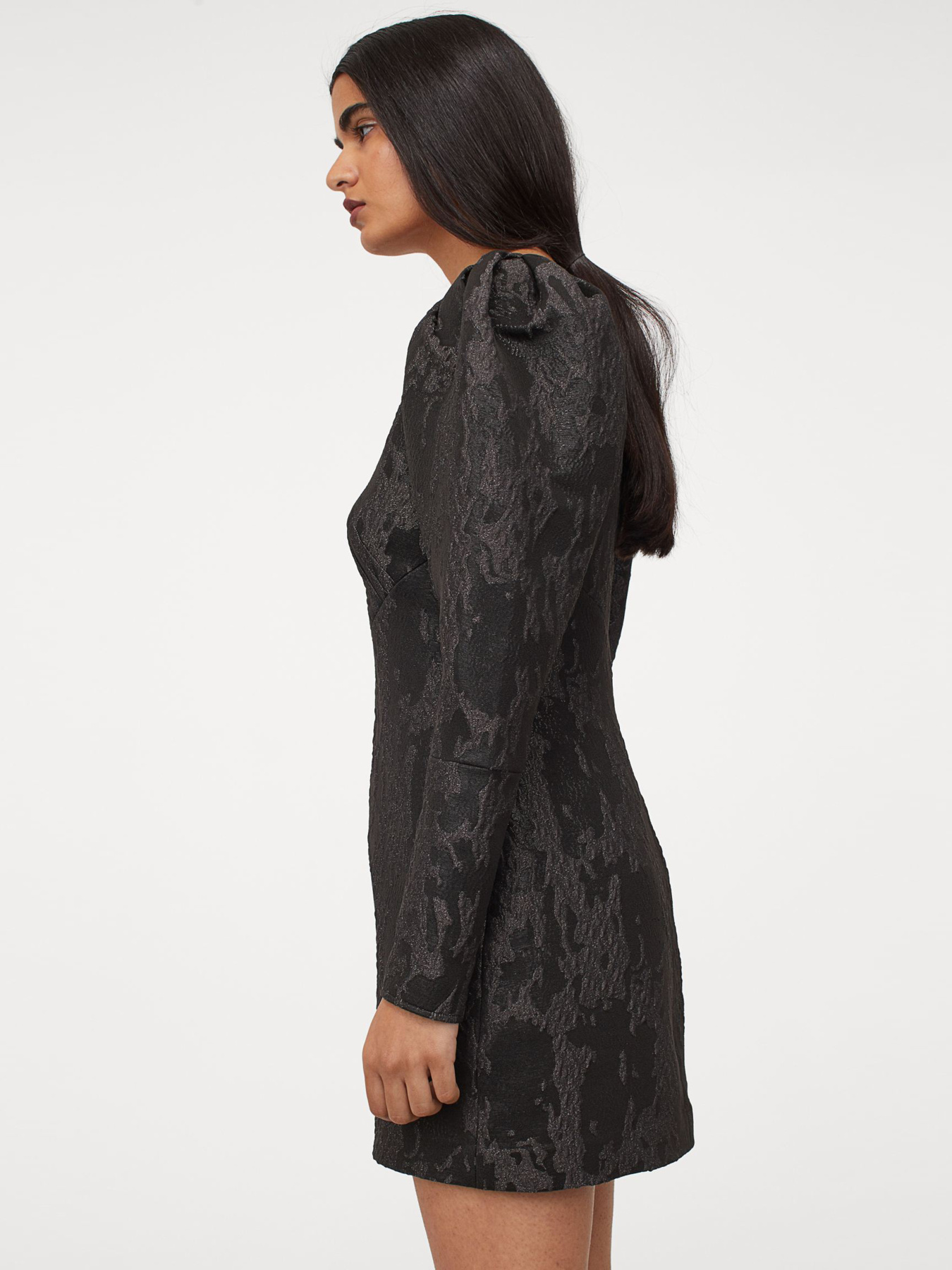 Платье мини H&M модель 9285162bar_Черный Платье мини H&M модель 9285162bar_Черный Фото