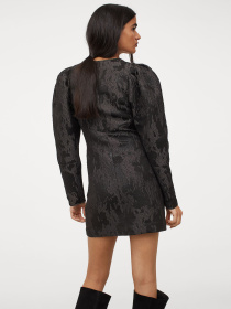 Платье мини H&M модель 9285162bar_Черный Платье мини H&M модель 9285162bar_Черный Фото