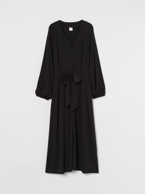 Платье миди H&M модель 9377542sm_Черный Фото