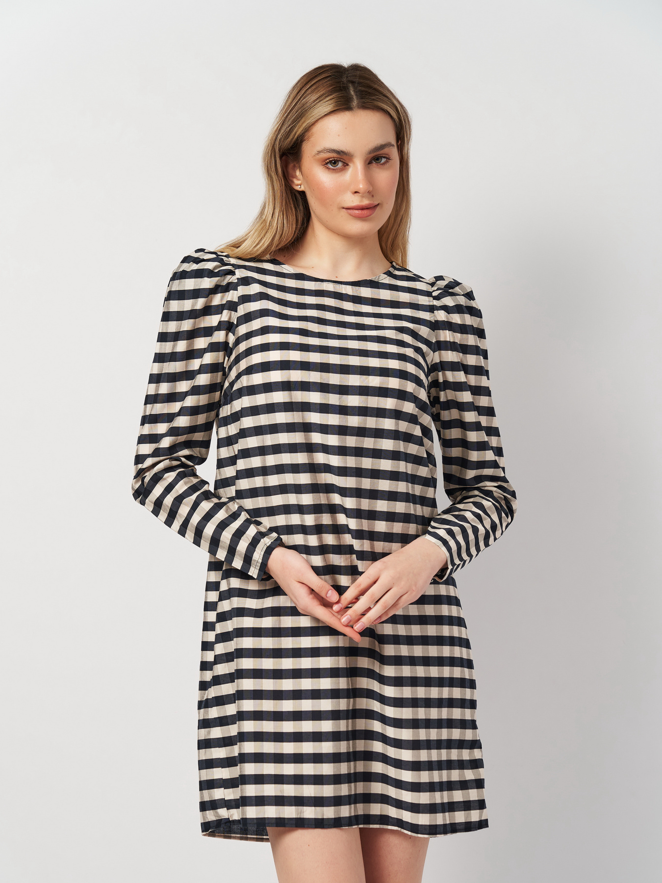 Платье мини H&M модель 9420713arl_Комбинированный Фото