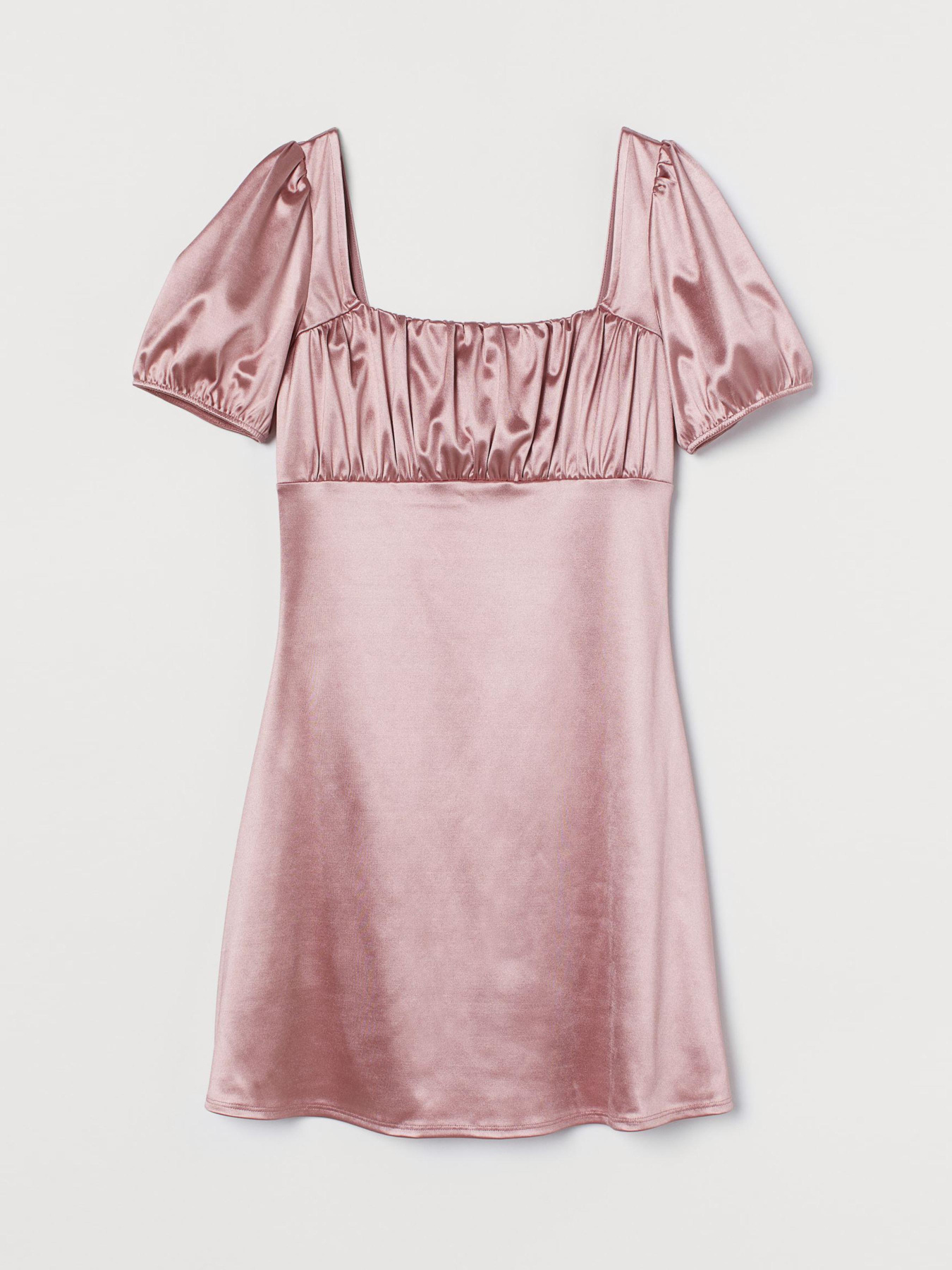 Платье мини H&M модель 9433472ral_Светло-розовый Фото