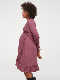 Платье мини H&M модель 9472582sm_темно-розовый Фото