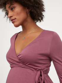 Платье мини H&M модель 9472582sm_темно-розовый Фото