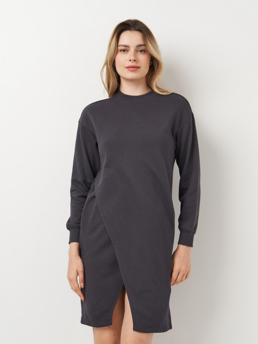 Платье мини H&M модель 9555373ral_Темно-серый Фото