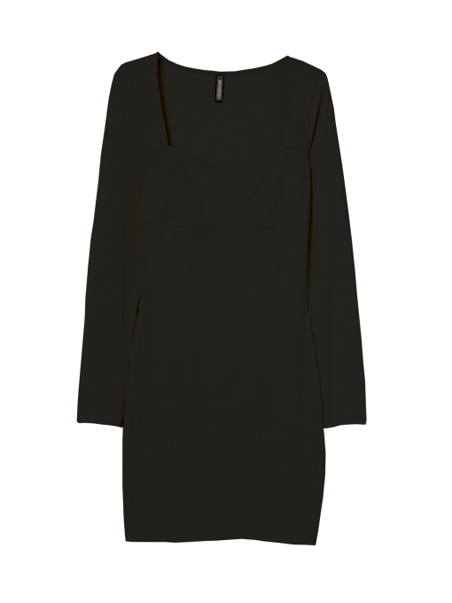 Платье мини H&M модель 9703163wer_Черный Фото
