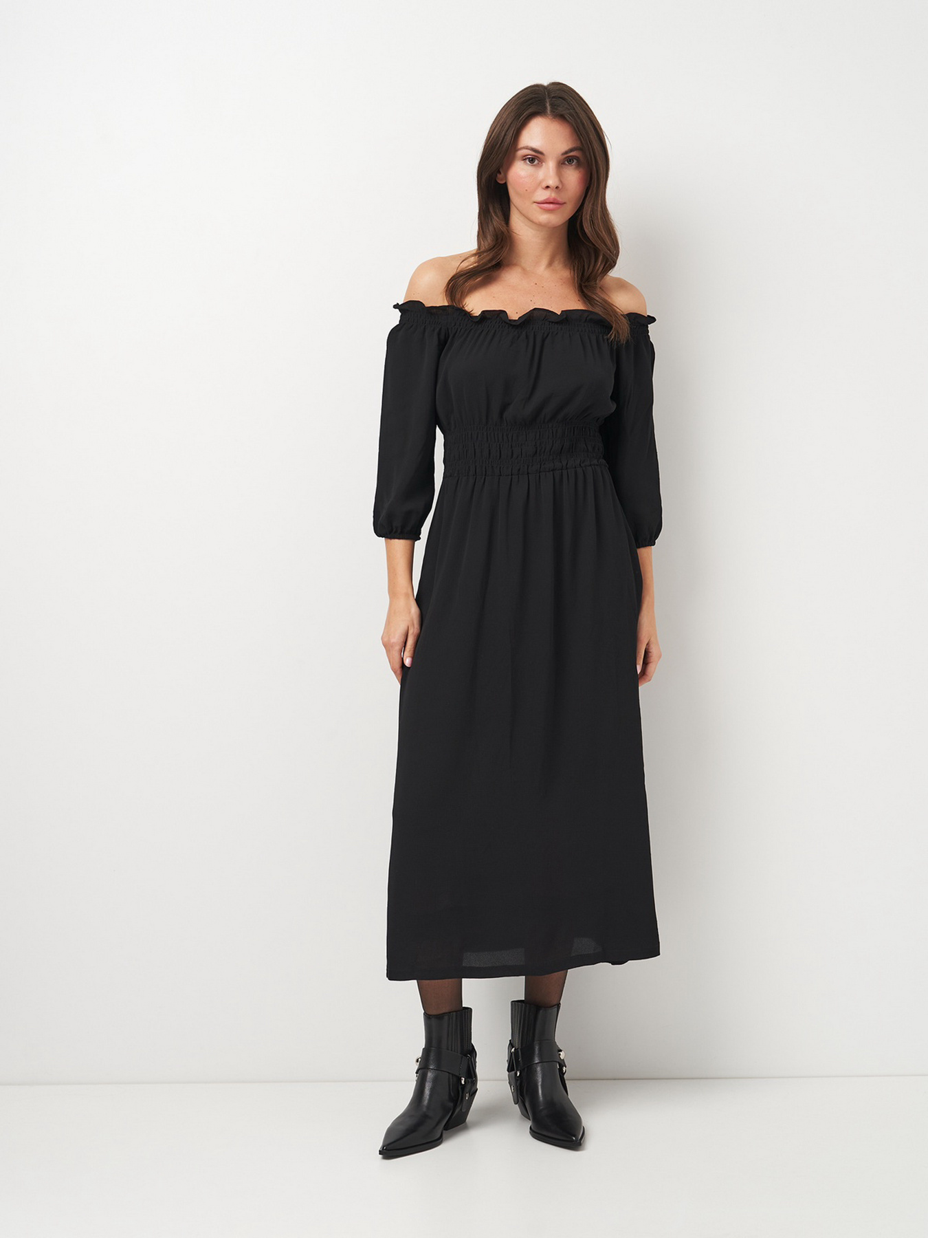 Платье миди H&M модель 9779423wer_Черный Фото