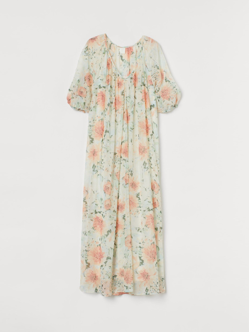 Платье макси H&M модель 9795963wer_Салатово-оранжевый Фото