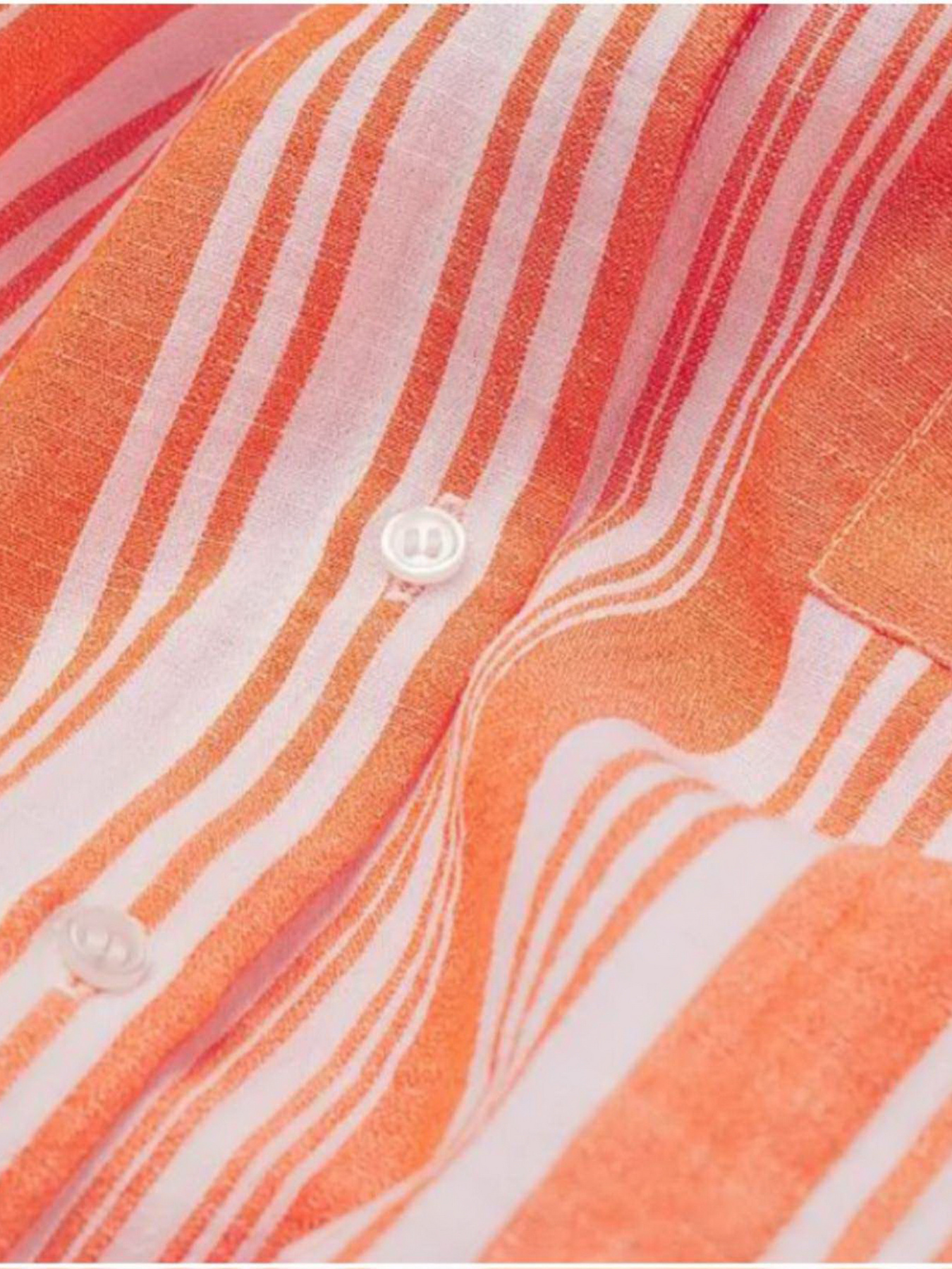 Платье мини H&M модель 9935973wer_оранжевый в полоску Фото