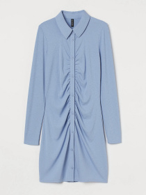 Платье мини H&M модель 9945464wer_Голубой Платье мини H&M модель 9945464wer_Голубой Фото