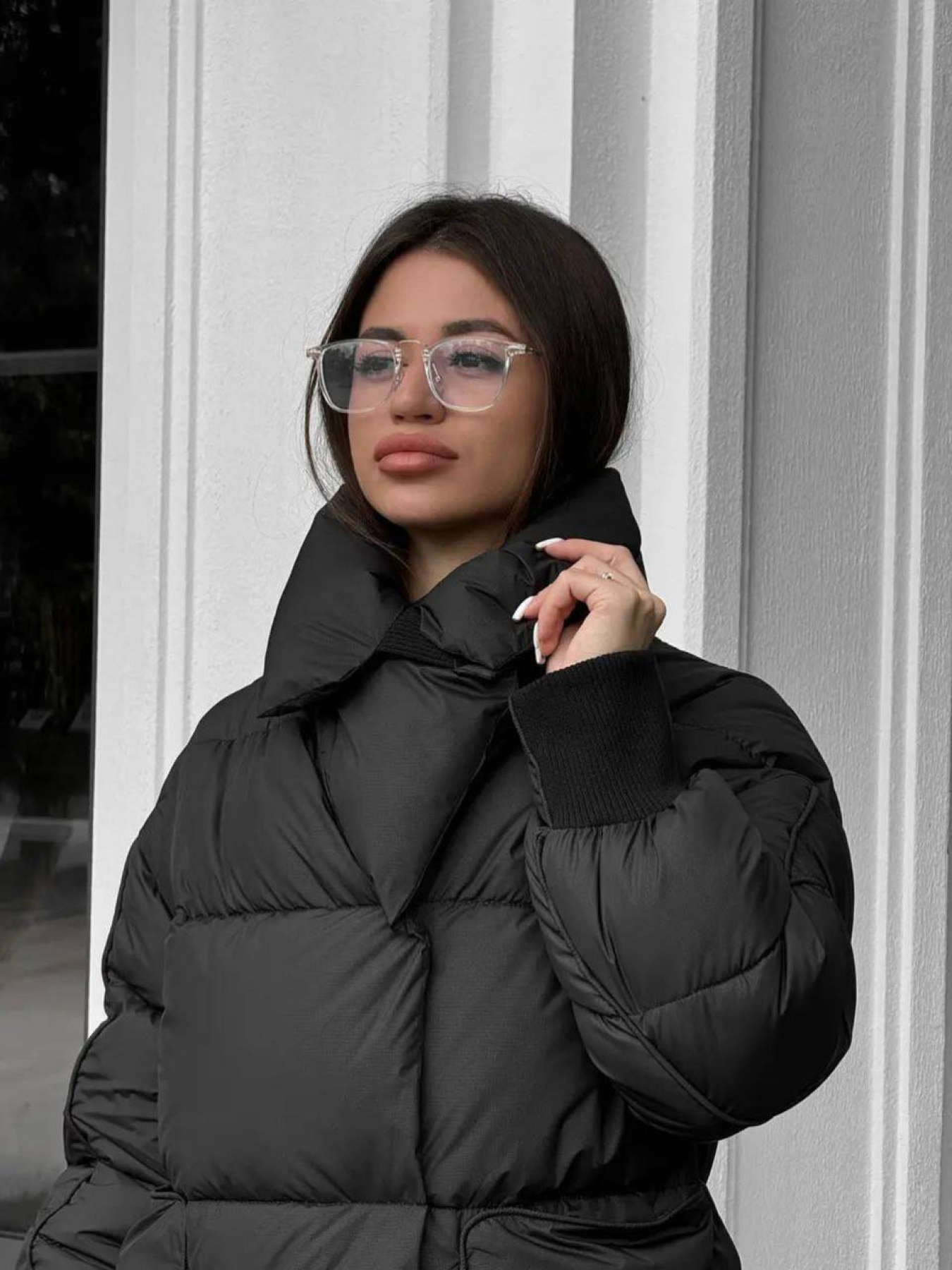 Зимняя куртка D&V couture модель DV-0011-BLCK Фото