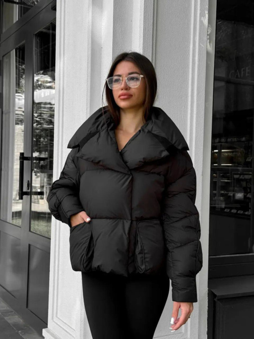 Зимняя куртка D&V couture модель DV-0011-BLCK Фото