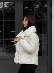 Зимняя куртка D&V couture модель DV-0011-MILK Фото