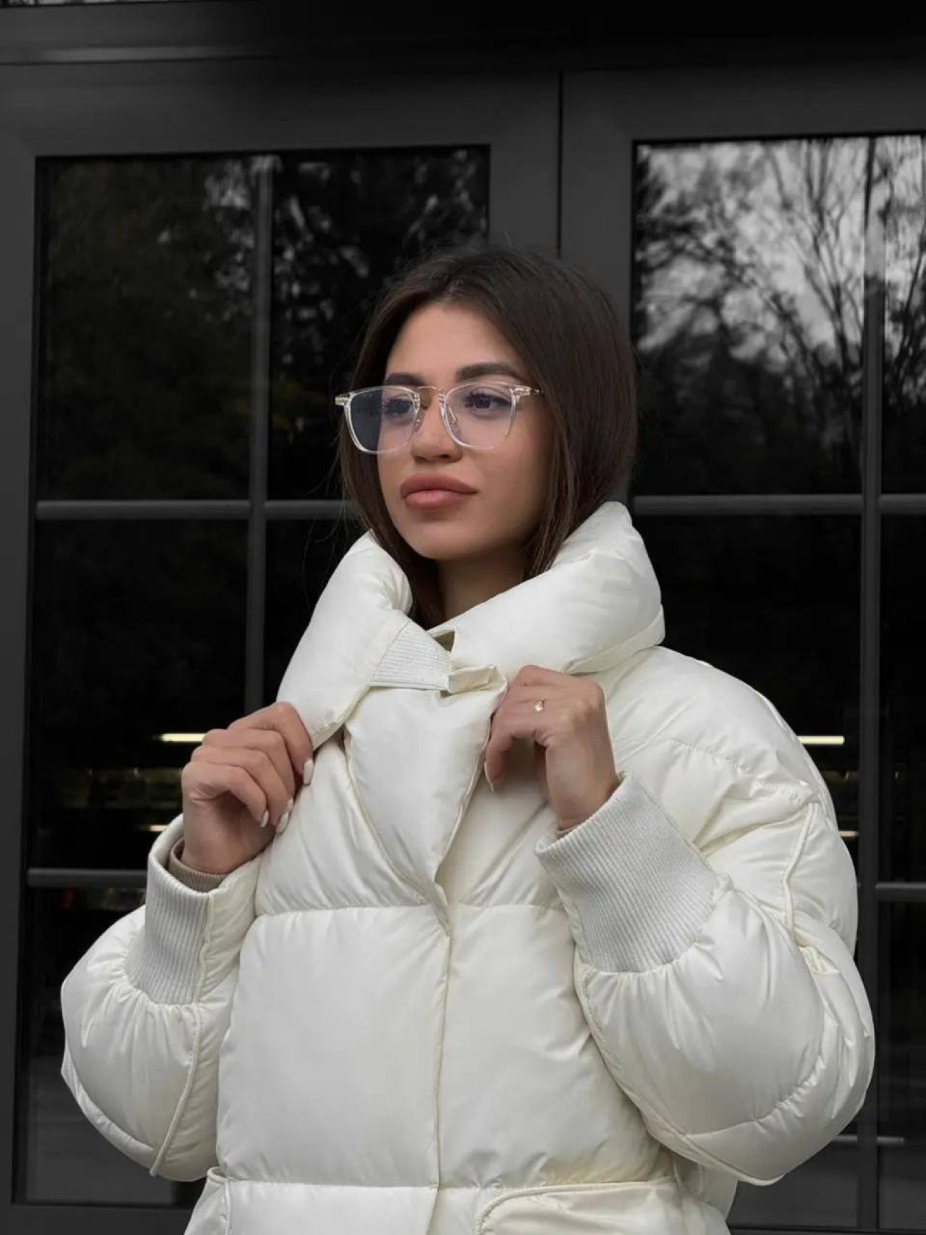 Зимняя куртка D&V couture модель DV-0011-MILK Фото