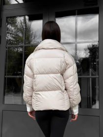 Зимняя куртка D&V couture модель DV-0011-BEIGE Фото