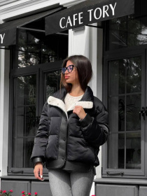 Демисезонная куртка D&V couture модель DV-0010-BLCK Демисезонная куртка D&V couture модель DV-0010-BLCK Фото