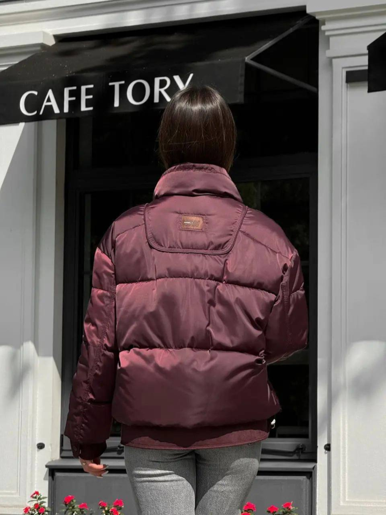 Демисезонная куртка D&V couture модель DV-0010-BURG Фото