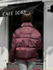 Демисезонная куртка D&V couture модель DV-0010-BURG Фото