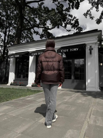 Демисезонная куртка D&V couture модель DV-0010-BR Фото