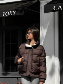 Демисезонная куртка D&V couture модель DV-0010-BR Фото