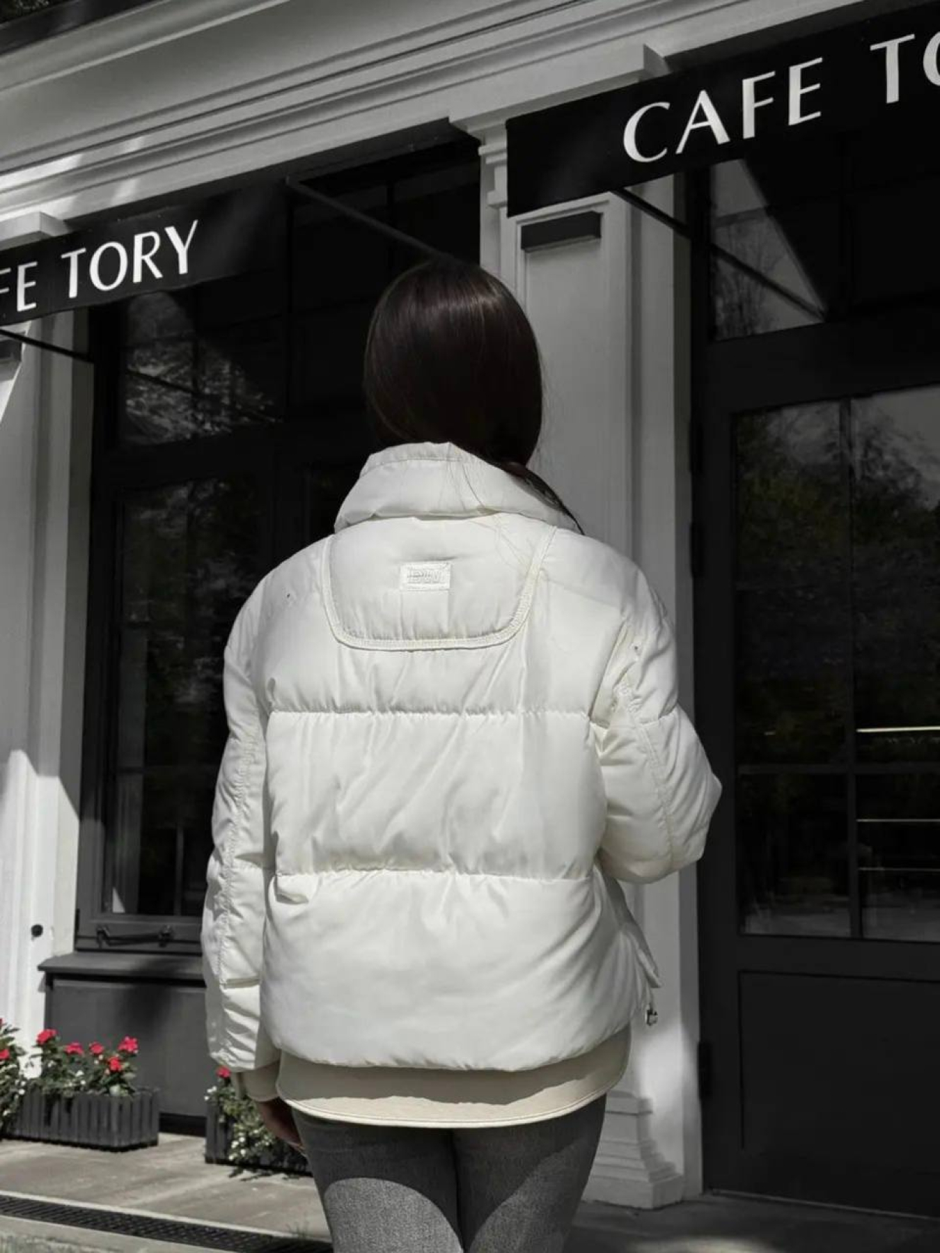 Демисезонная куртка D&V couture модель DV-0010-MILK Фото