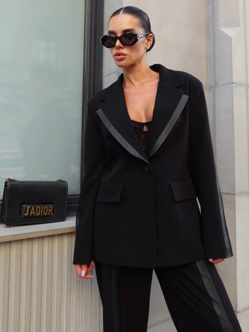 Блейзер Jadone Fashion модель Pidzhak_Tvil_chornyi Фото