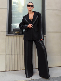 Брюки палаццо Jadone Fashion модель Briuky_Fler_chornyi Фото