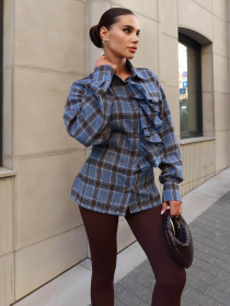 Рубашка повседневная Jadone Fashion модель Sorochka_Siut_synii Фото