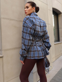 Рубашка повседневная Jadone Fashion модель Sorochka_Siut_synii Фото