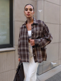 Сорочка повсякденна Jadone Fashion модель Sorochka_Siut_shokolad Сорочка повсякденна Jadone Fashion модель Sorochka_Siut_shokolad Фото