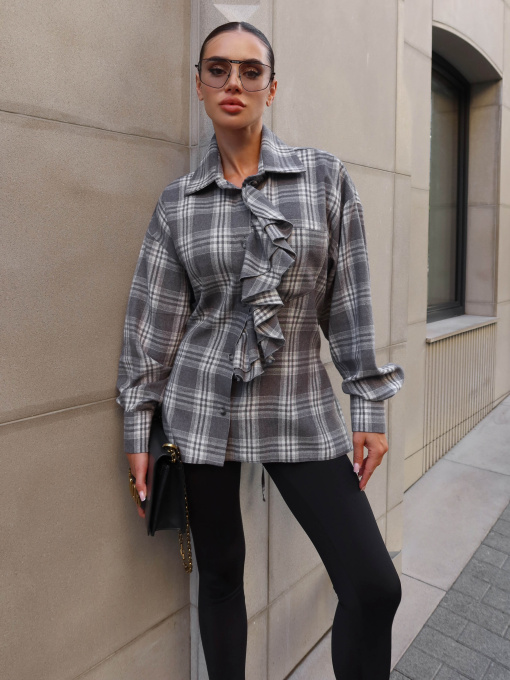 Сорочка повсякденна Jadone Fashion модель Sorochka_Siut_siryi Фото