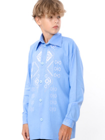 Вышитая рубашка Носи своє модель 6417-070-22-1-temno-blakitnij Фото