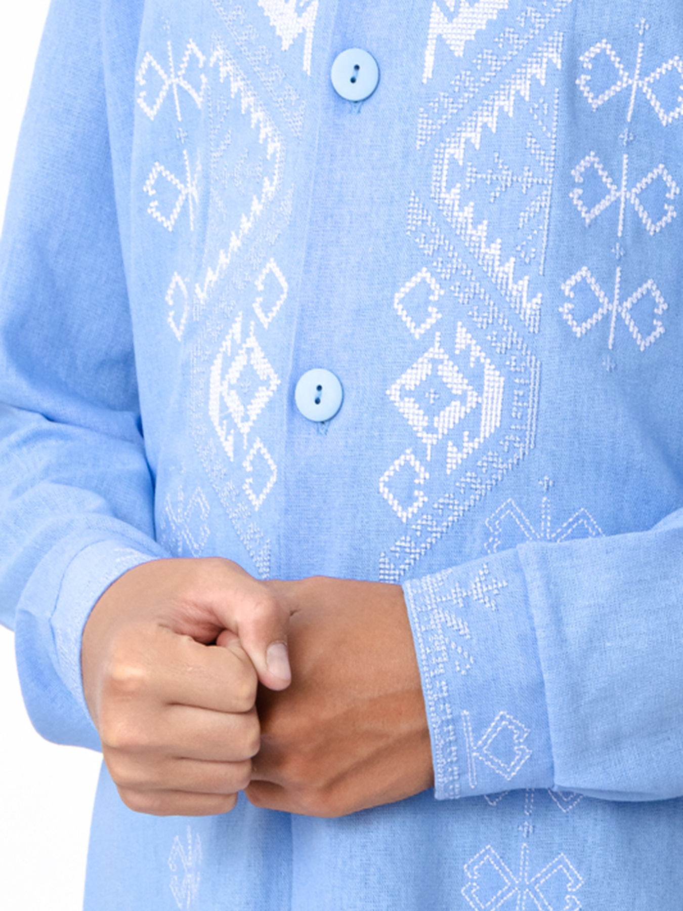 Вышитая рубашка Носи своє модель 6417-070-22-1-temno-blakitnij Фото