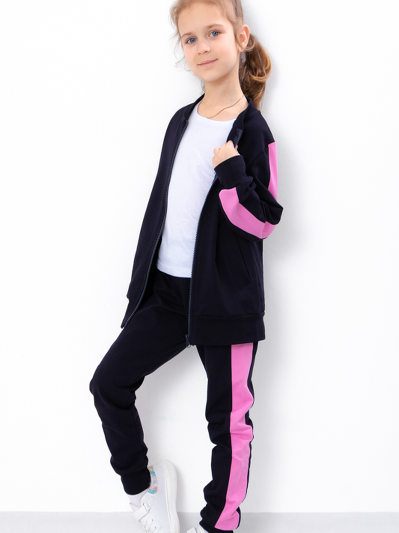 Спортивний костюм Носи своє модель 6152-057-5-chornilxno-sinj-rozhevij Фото