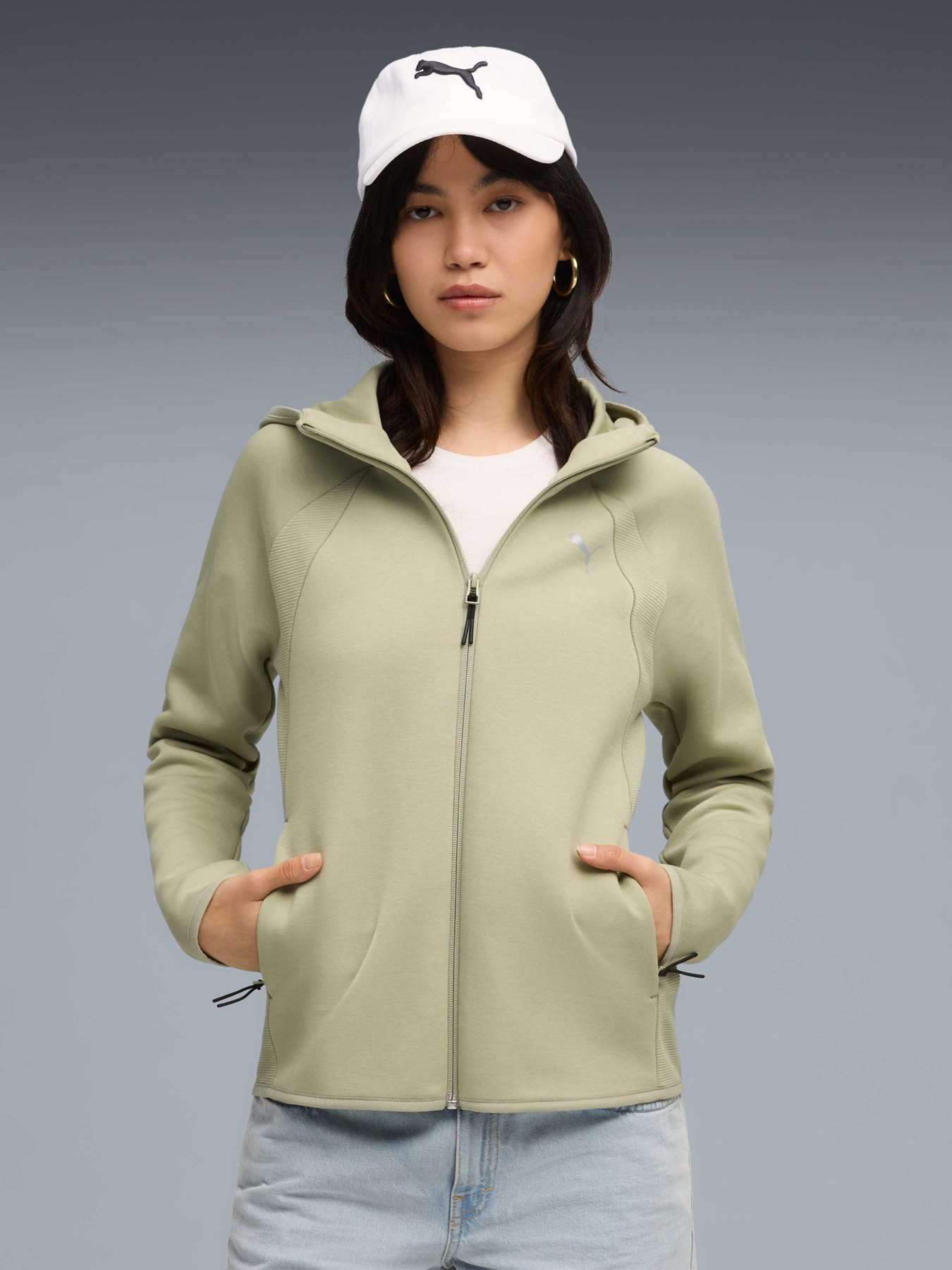 Спортивная кофта PUMA Evostripe Full-zip Hoodie модель 688141 Фото