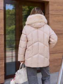 Зимняя куртка MilaNova модель Куртка К-344 бежевый Фото