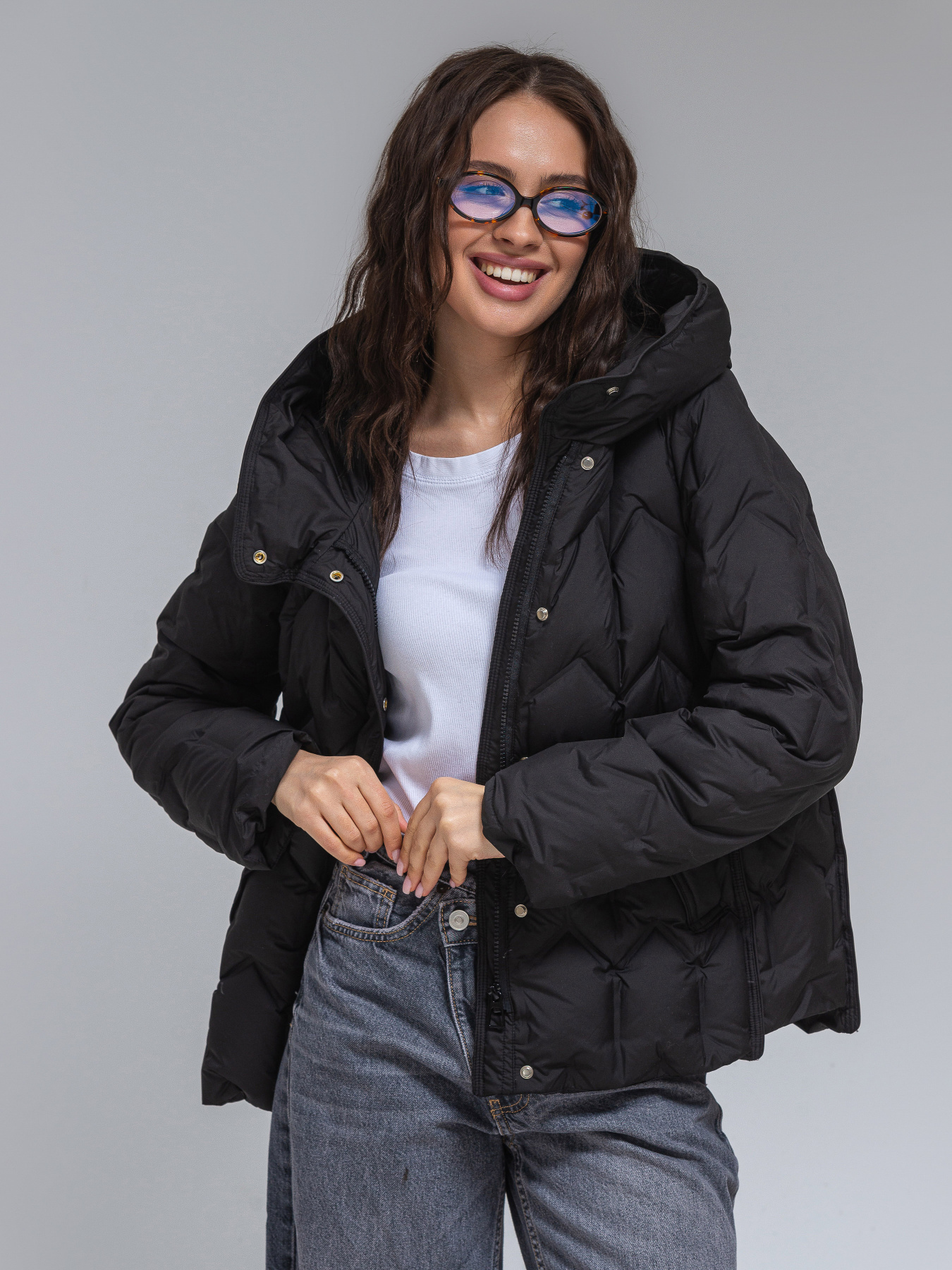 Демисезонная куртка VIVA WEAR модель 6538-blackK Фото