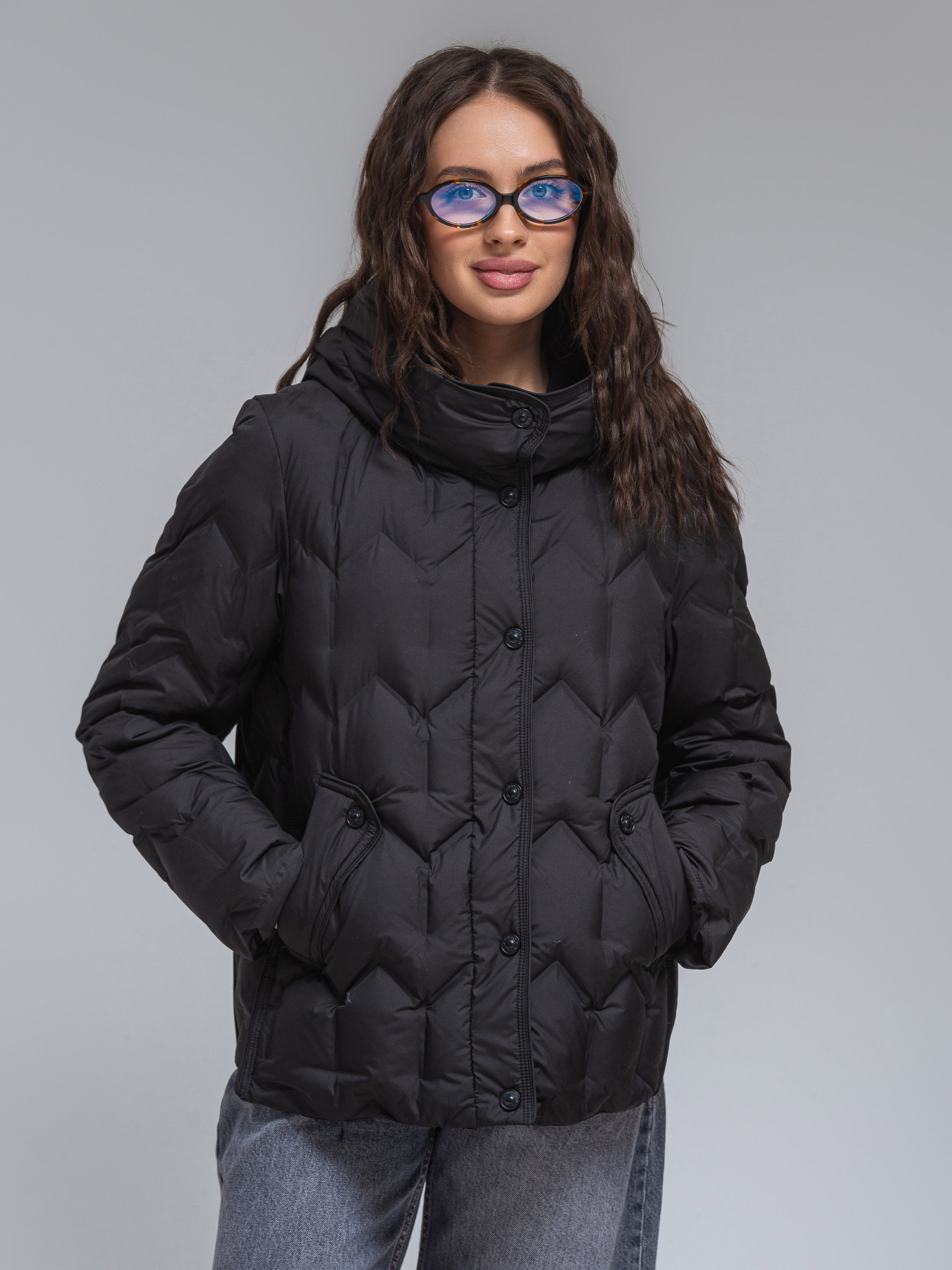 Демісезонна куртка VIVA WEAR модель 6538-blackK Фото