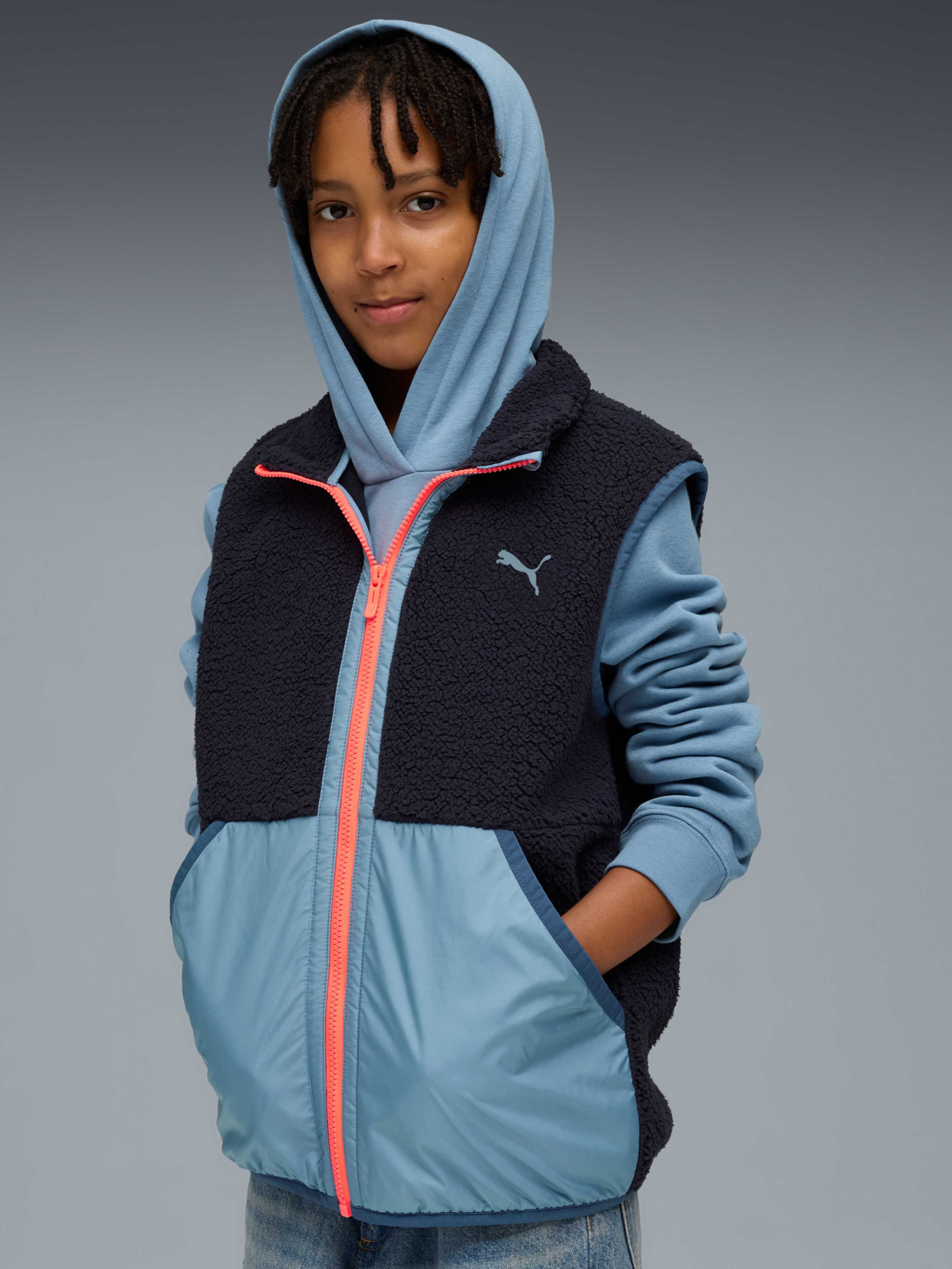 Утеплений жилет PUMA Hybrid Sherpa Vest модель 688406 Фото