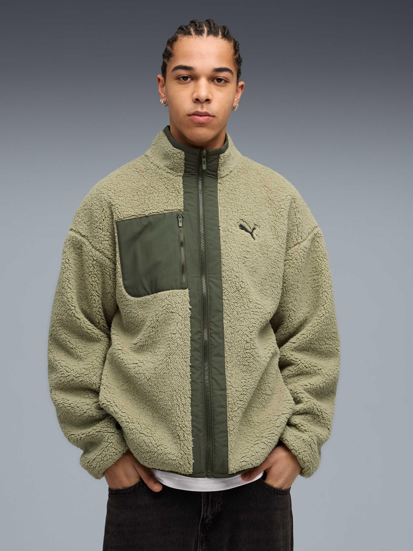 Демисезонная куртка PUMA Reversible Sherpa Jacket модель 688371 Фото