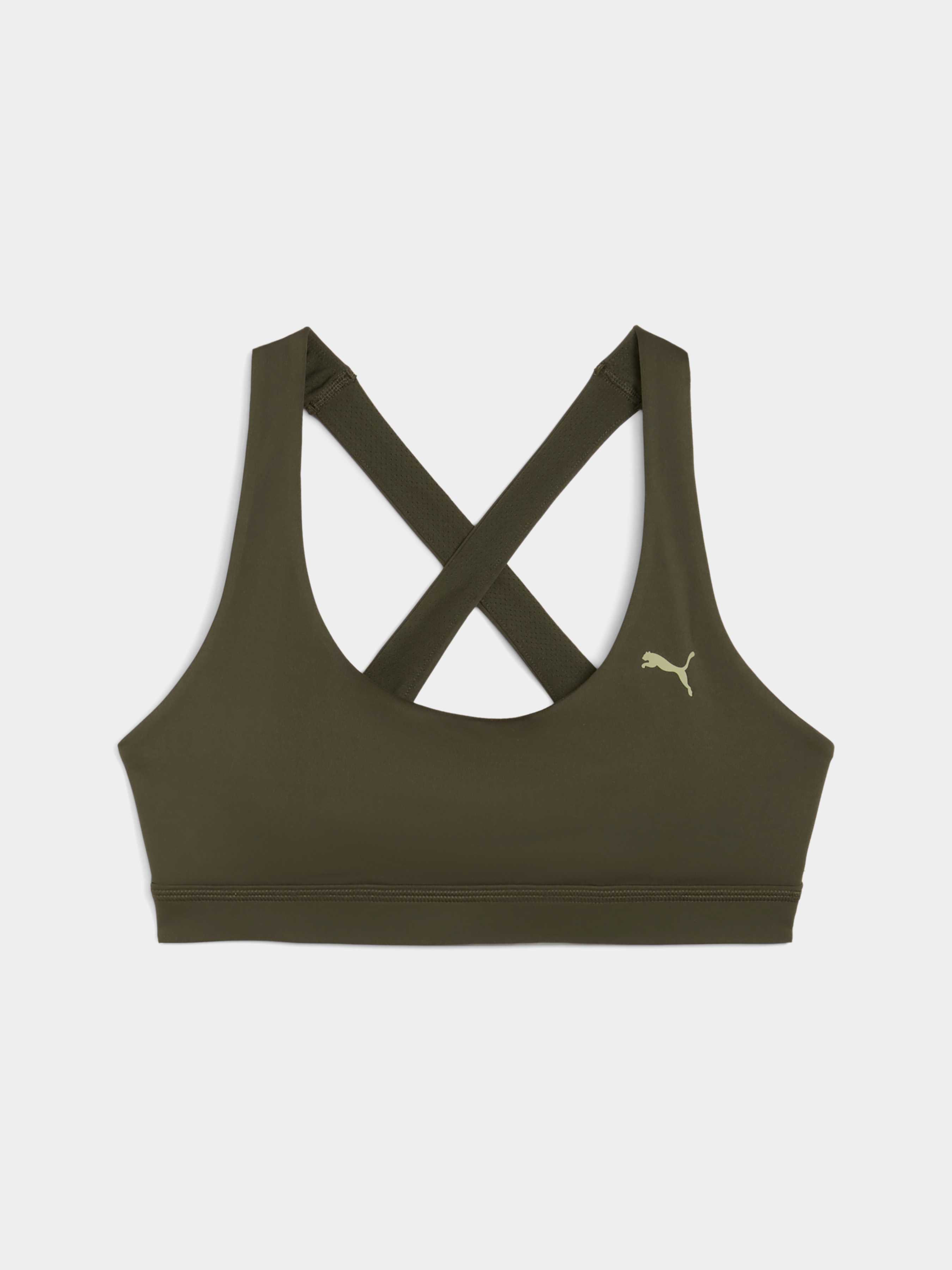Жіночий Спортивний топ PUMA Cloudspun Bra - Mid (527462_70) колір зелений, матеріал комбінований верх