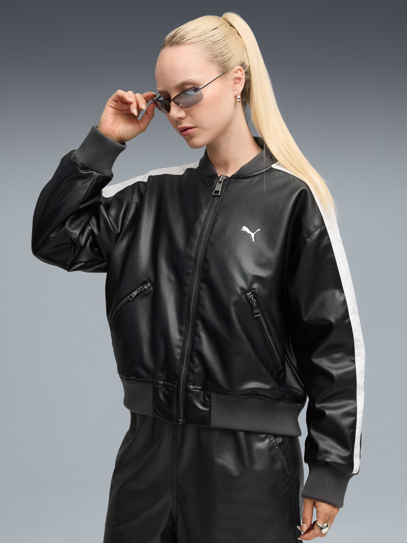 Бомбер PUMA T7 Pleather Bomber модель 633479 Фото