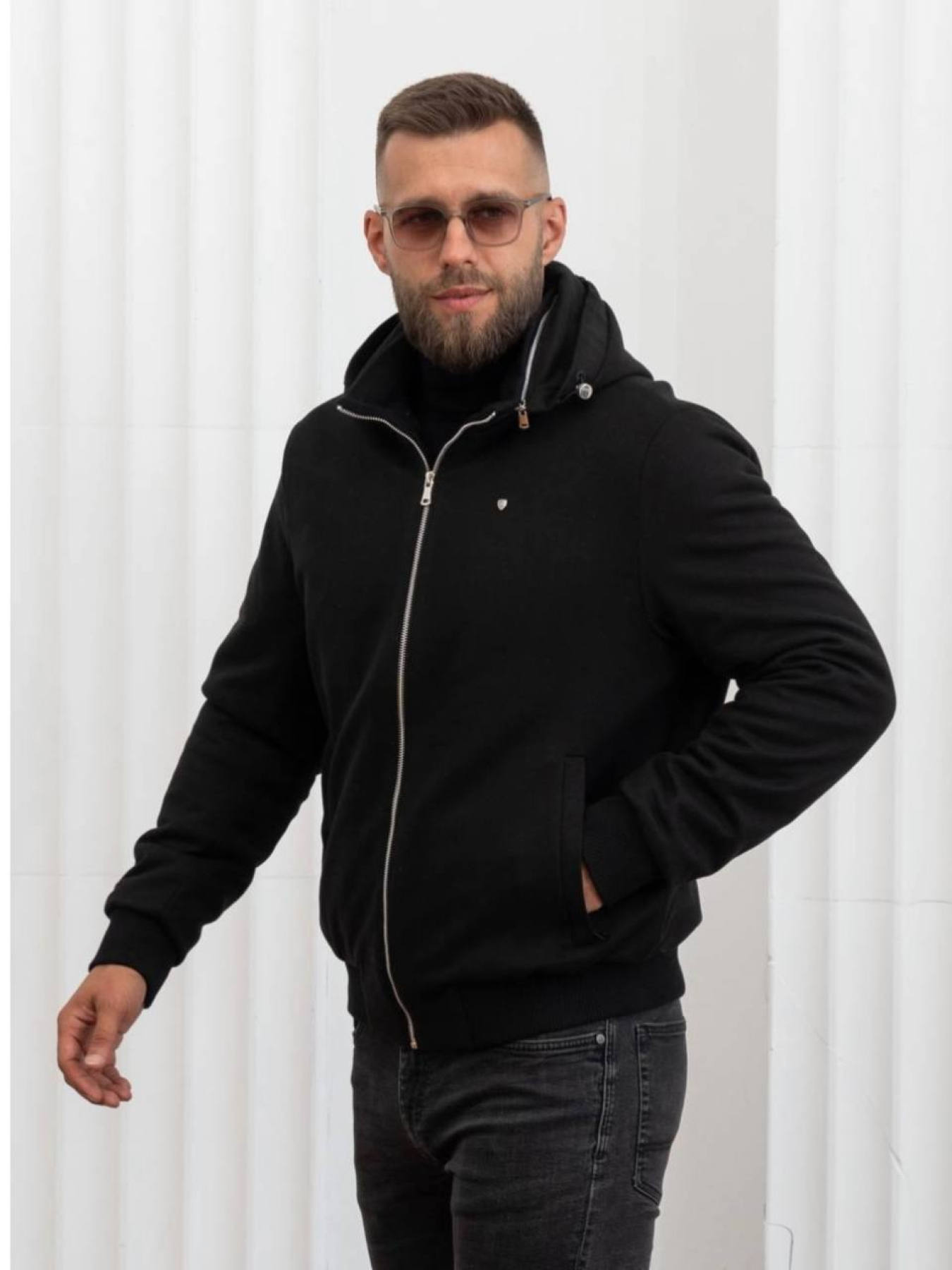 Зимняя куртка D&V couture модель 116-DVL-BLCK Фото