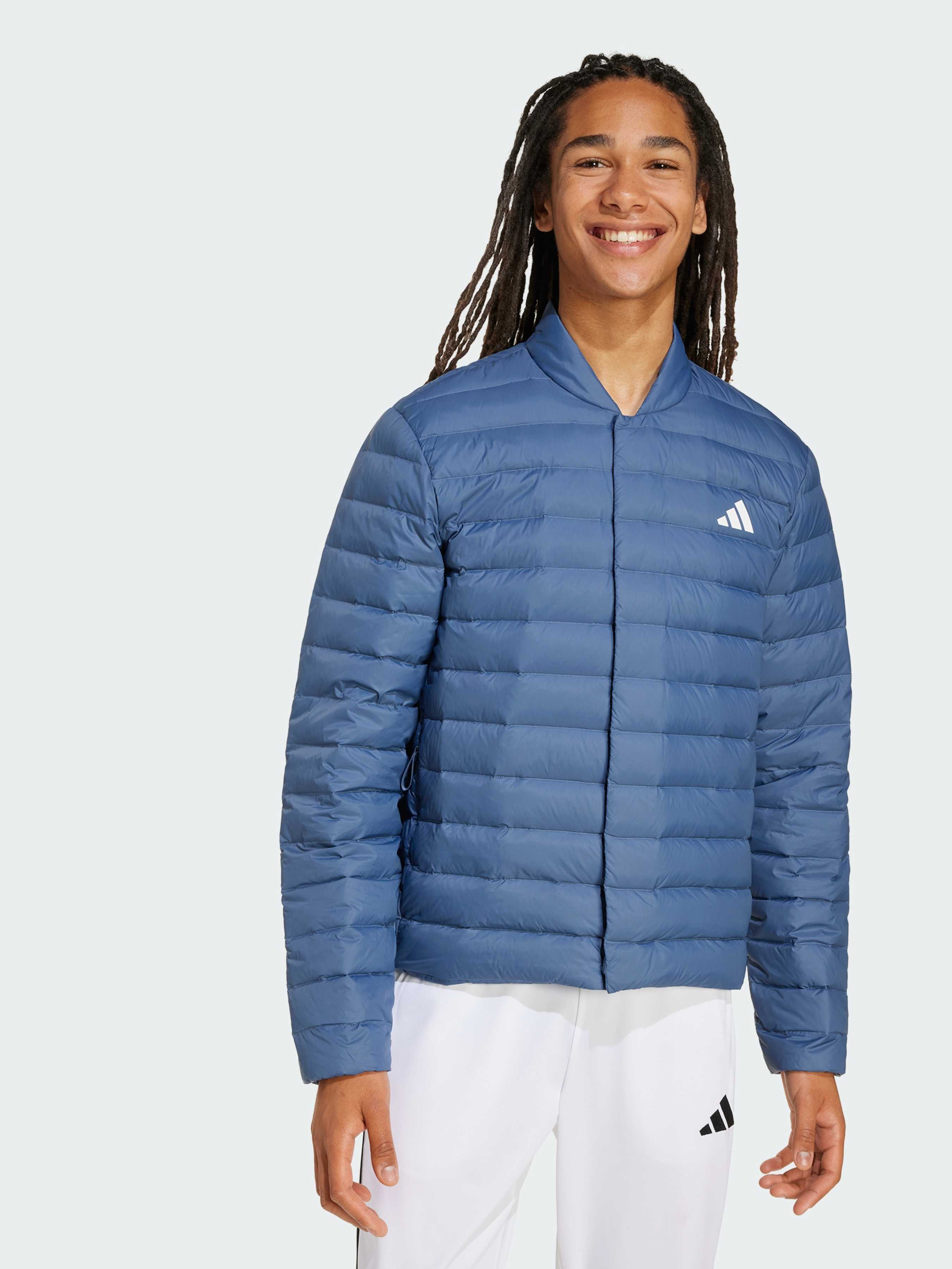 Чоловічий Пуховик adidas  (JX3037) колір синій, матеріал нейлон