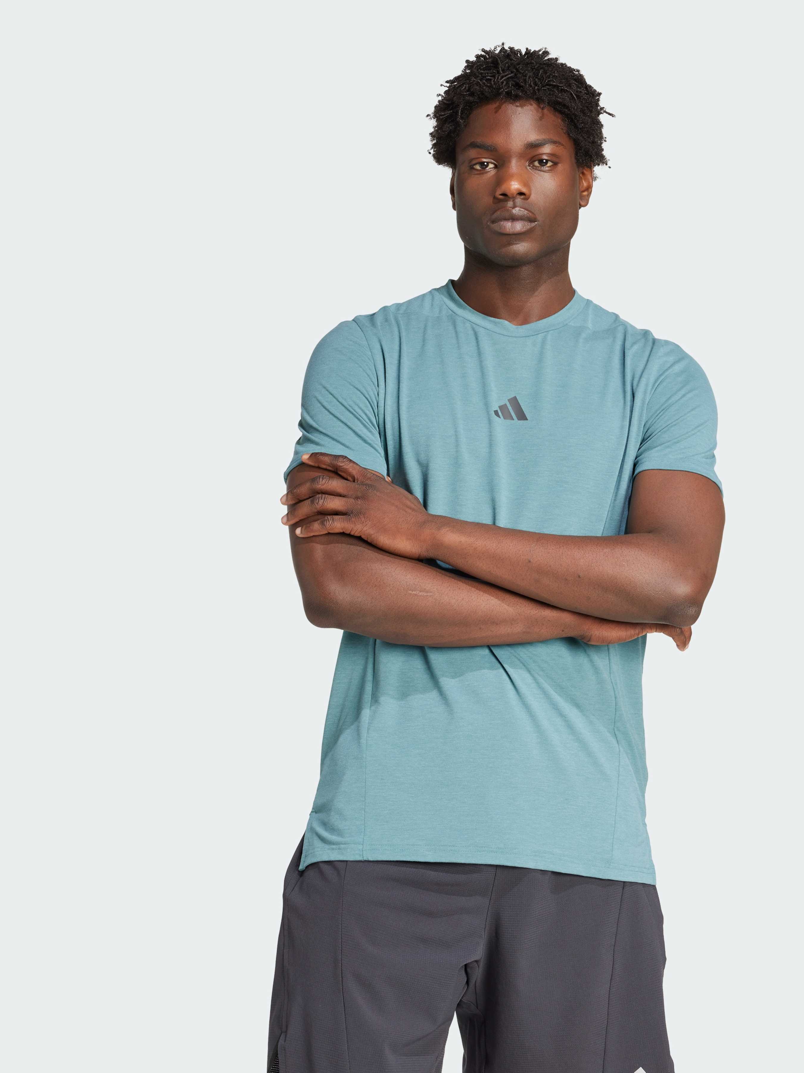 Чоловіча Спортивна футболка adidas Clima (JX3285) колір зелений, матеріал поліестер